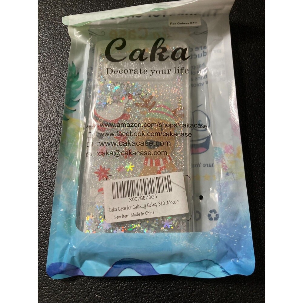 Caka Phone Case Santa Claus with Moose Snow for Samsung Galaxy S10 NIP